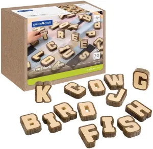 Kaplan Early Learning Bark Block Letters - 36 Pieces