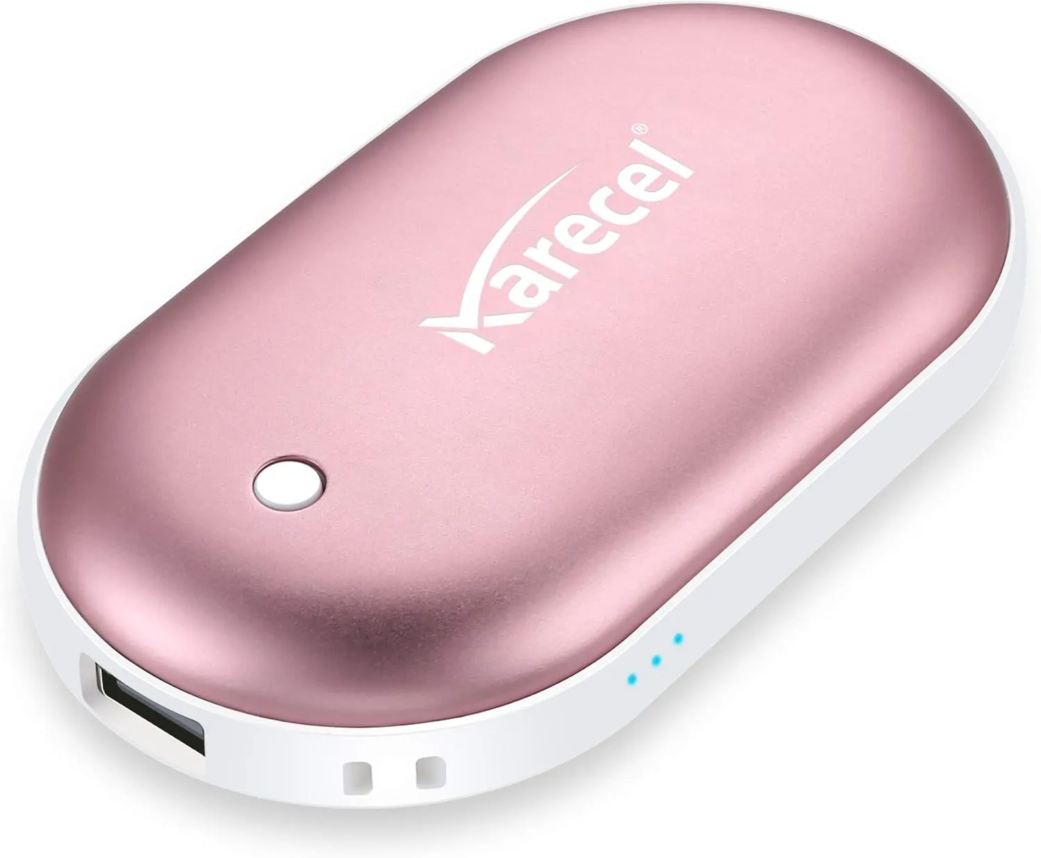 Karecel Rechargeable Hand Warmer, 5200mAh Double-Sided Fast Heating Electric Hand Warmer Power Bank, Up to 11Hrs, 3 Heat Settings, Portable Pocket Heater, Best Gifts for Women Men, Camping, Golf