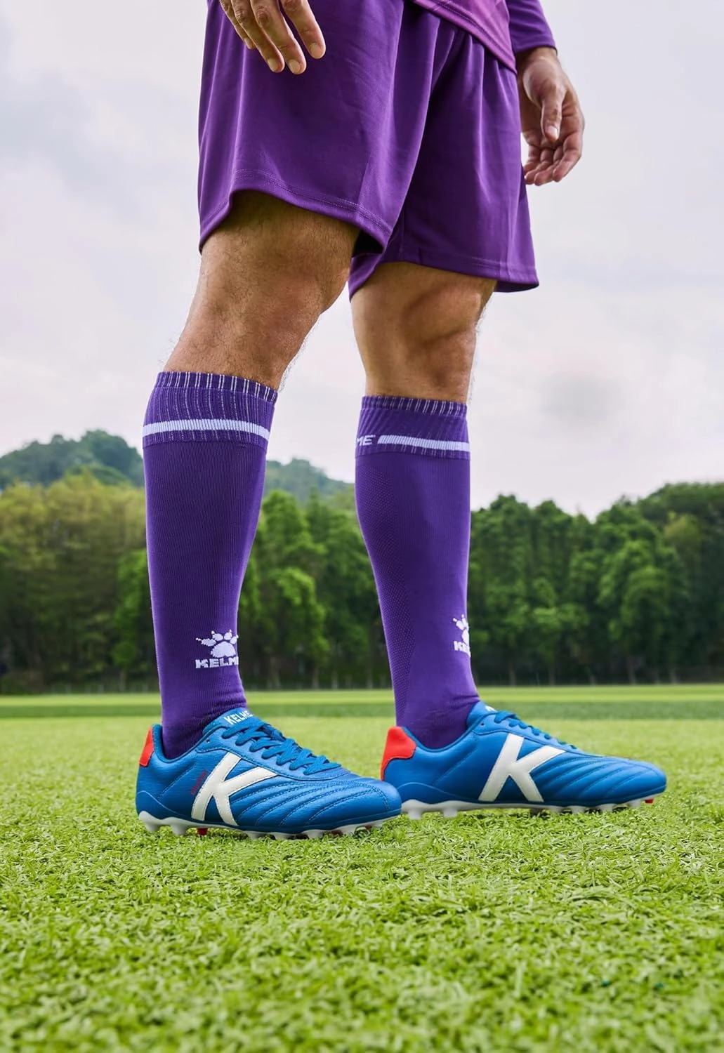 KELME Nebula Men's Soccer Cleats, Firm/Artificial Ground Shoes, for Outdoor Football Rugby Baseball
