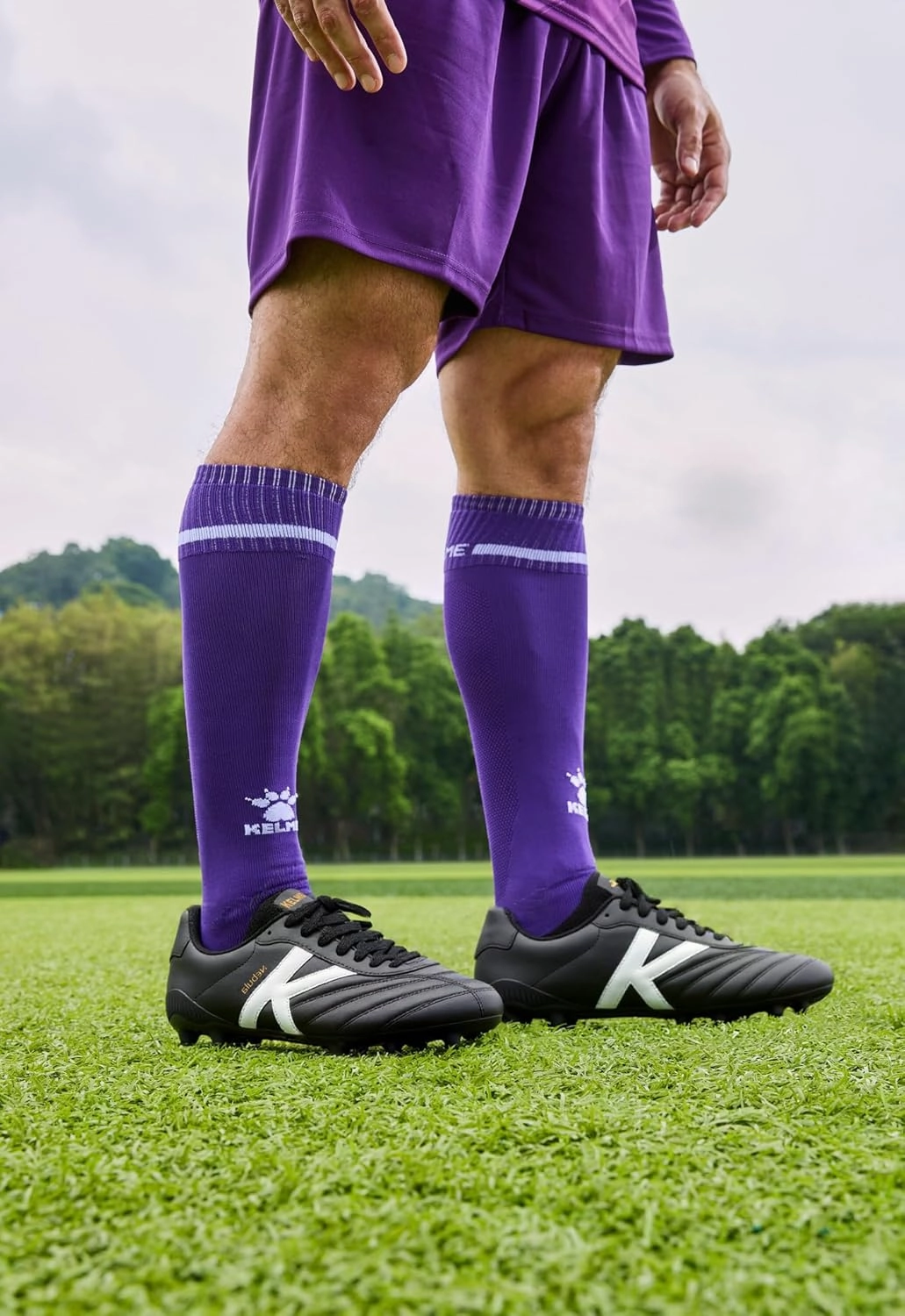 KELME Nebula Men's Soccer Cleats, Firm/Artificial Ground Shoes, for Outdoor Football Rugby Baseball