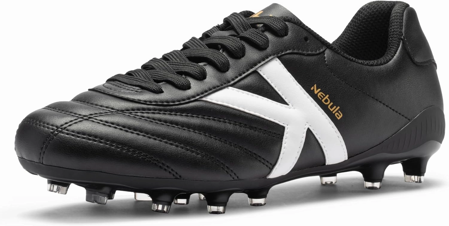 KELME Nebula Men's Soccer Cleats, Firm/Artificial Ground Shoes, for Outdoor Football Rugby Baseball