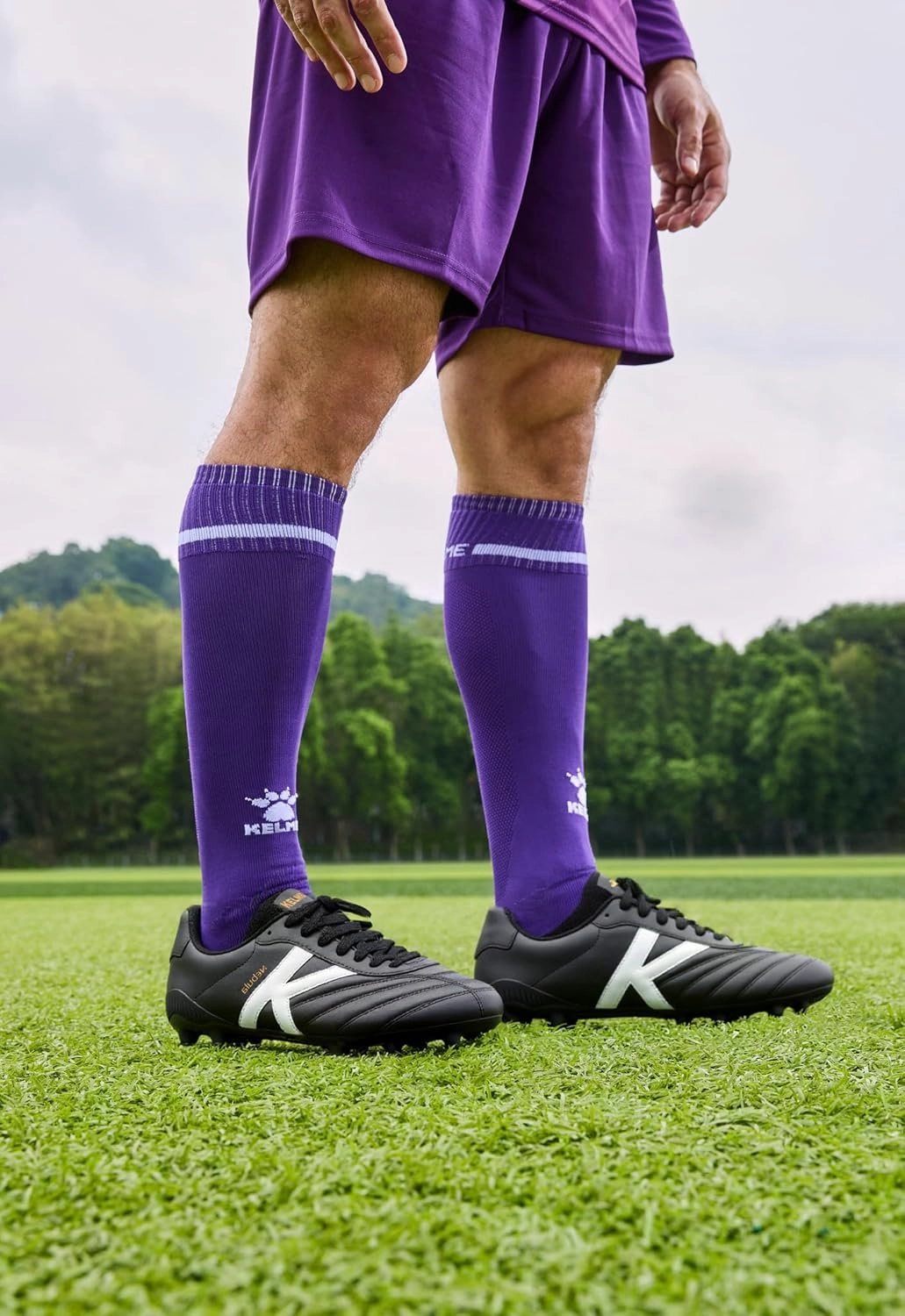 KELME Nebula Men's Soccer Cleats, Firm/Artificial Ground Shoes, for Outdoor Football Rugby Baseball