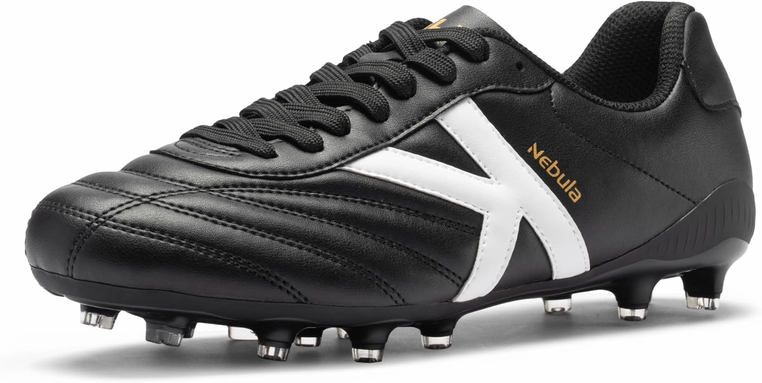 KELME Nebula Men's Soccer Cleats, Firm/Artificial Ground Shoes, for Outdoor Football Rugby Baseball