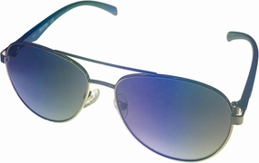 Kenneth Cole Reaction Shiny Gunmetal Mens Metal Aviator Sunglass KC1318 8A