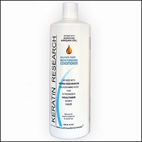 KERATIN RESEARCH Enjoy Luxury Conditioner infused with Moroccan Argan Oil, Sulfate Free 1 LITER Bottle Made in USA