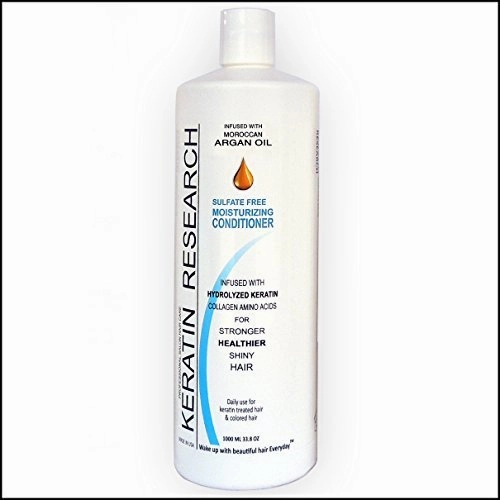 KERATIN RESEARCH Enjoy Luxury Conditioner infused with Moroccan Argan Oil, Sulfate Free 1 LITER Bottle Made in USA
