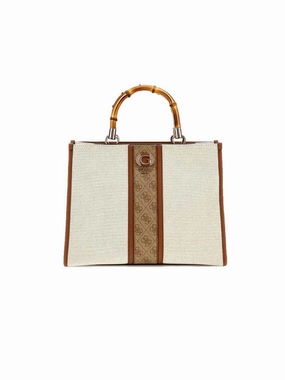 Kerima Bamboo 2 Cmprtmnt Tote - Natural Latte Logo
