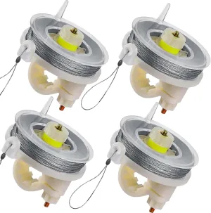 Kevlar Trip Wire with Reusable Reel (4-Pack) - 85ft Durable 12-Gauge Silicon-Coated Line for Perimeter Defense and Security Alarms - Ideal for Camping, Early Warning Systems, and Outdoor Safety