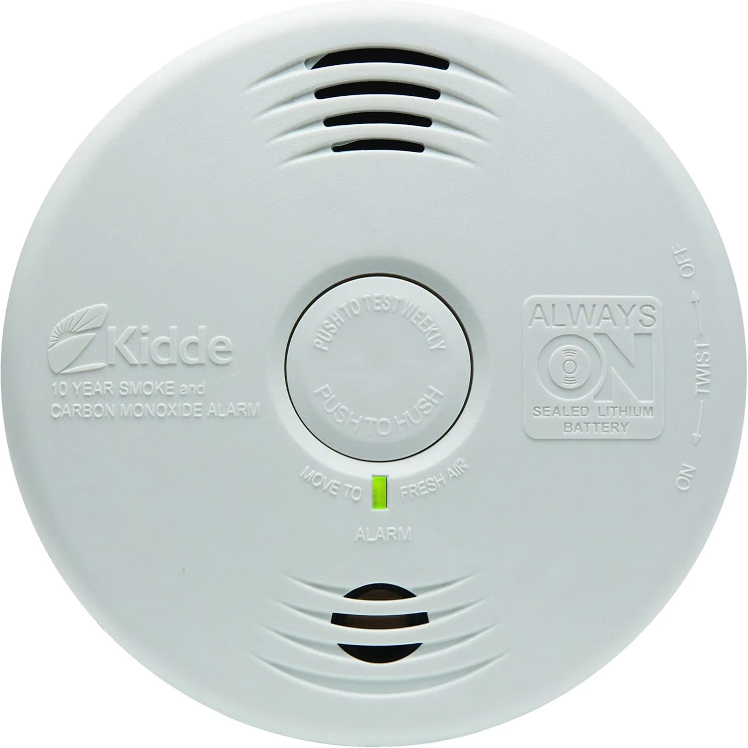 Kidde Smoke & Carbon Monoxide Detector, 10-Year Battery, Voice Alerts , 1 Count ( Pack of 1)
