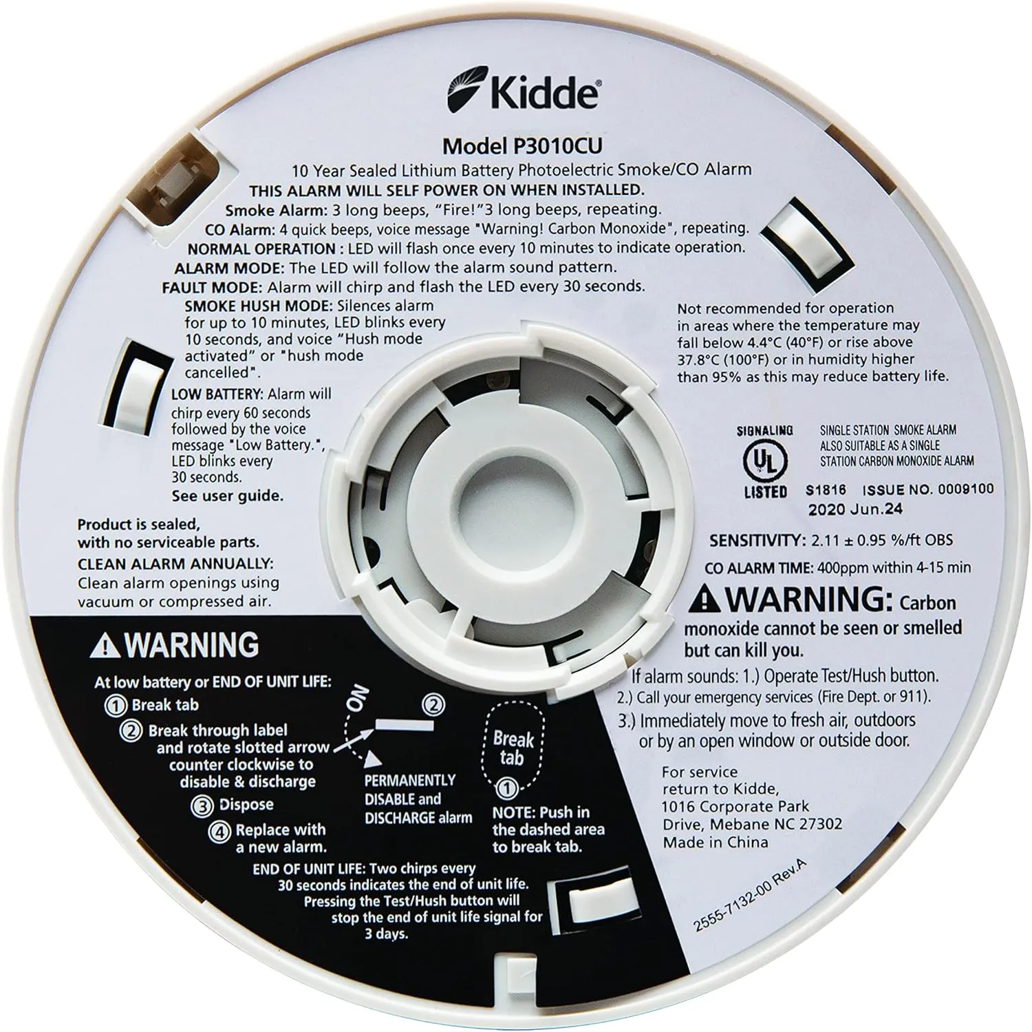 Kidde Smoke & Carbon Monoxide Detector, 10-Year Battery, Voice Alerts , 1 Count ( Pack of 1)