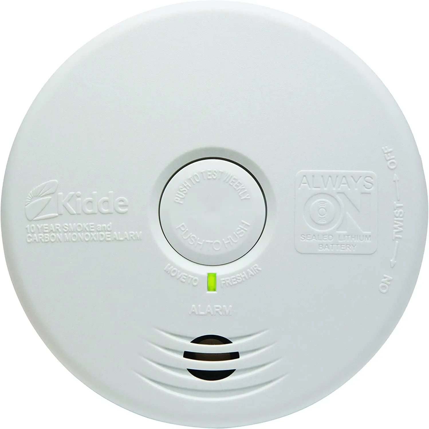 Kidde Smoke & Carbon Monoxide Detector Combo, 10-Year Battery, Replacement Alert, 4 Count (Pack of 1)