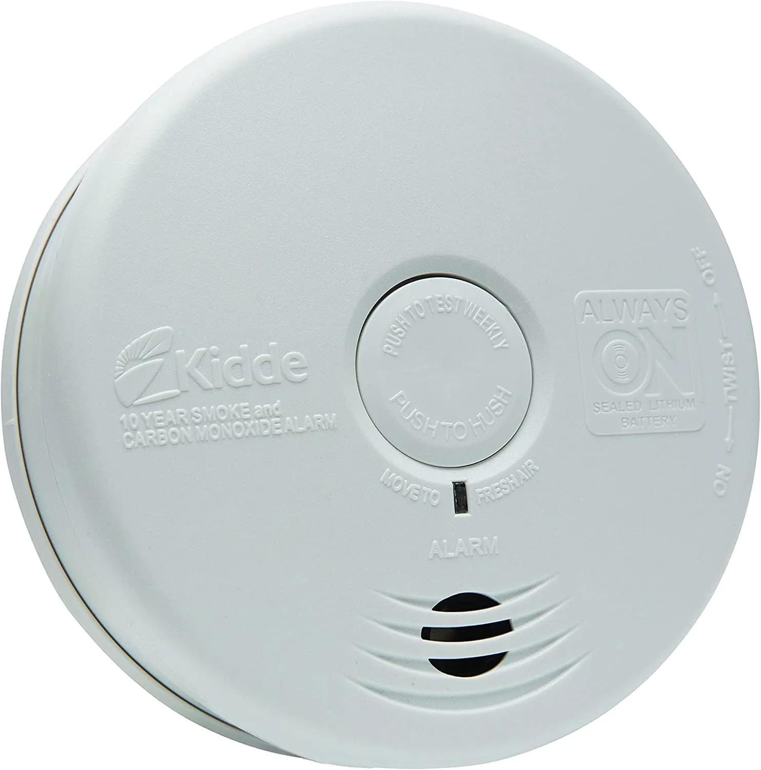 Kidde Smoke & Carbon Monoxide Detector Combo, 10-Year Battery, Replacement Alert, 4 Count (Pack of 1)