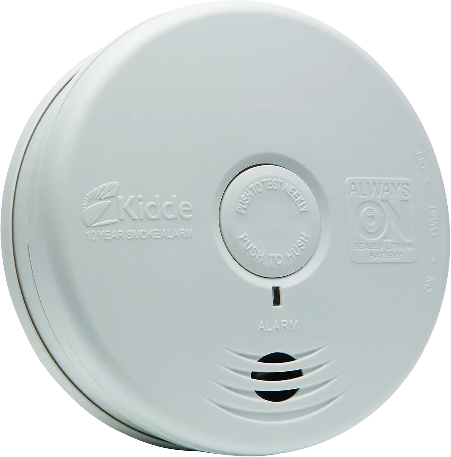 Kidde Smoke Detector, 10-Year Battery, Photoelectric Sensor Smoke Alarm