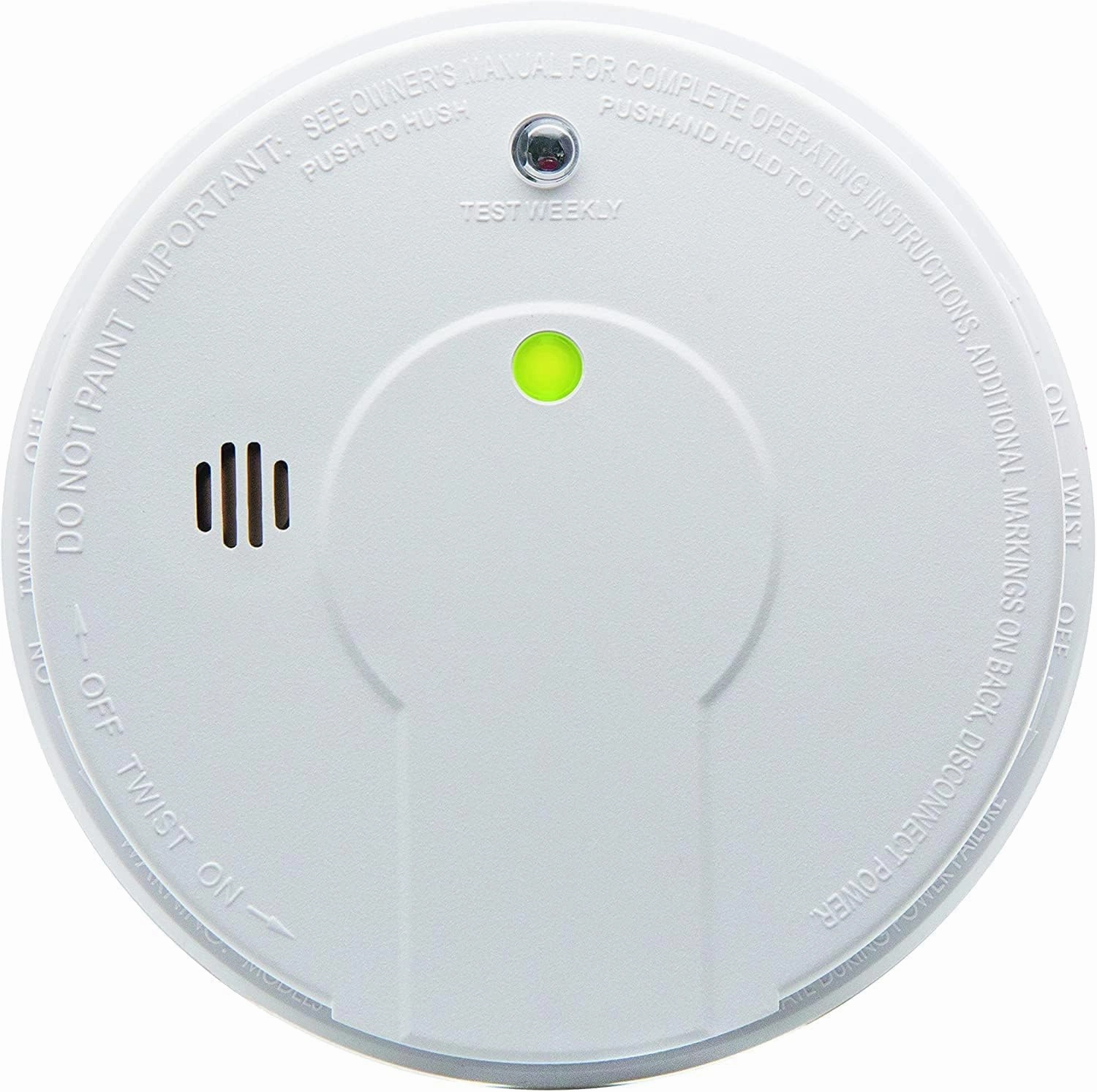 Kidde Smoke Detector, Hardwired Smoke Alarm with 9-Volt Battery Backup, Test-Reset Button, Interconnect Capability, 1 Count (Pack of 1), White