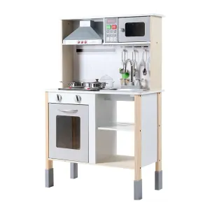 Kids Kitchen Play Set Wooden - with Rangehood