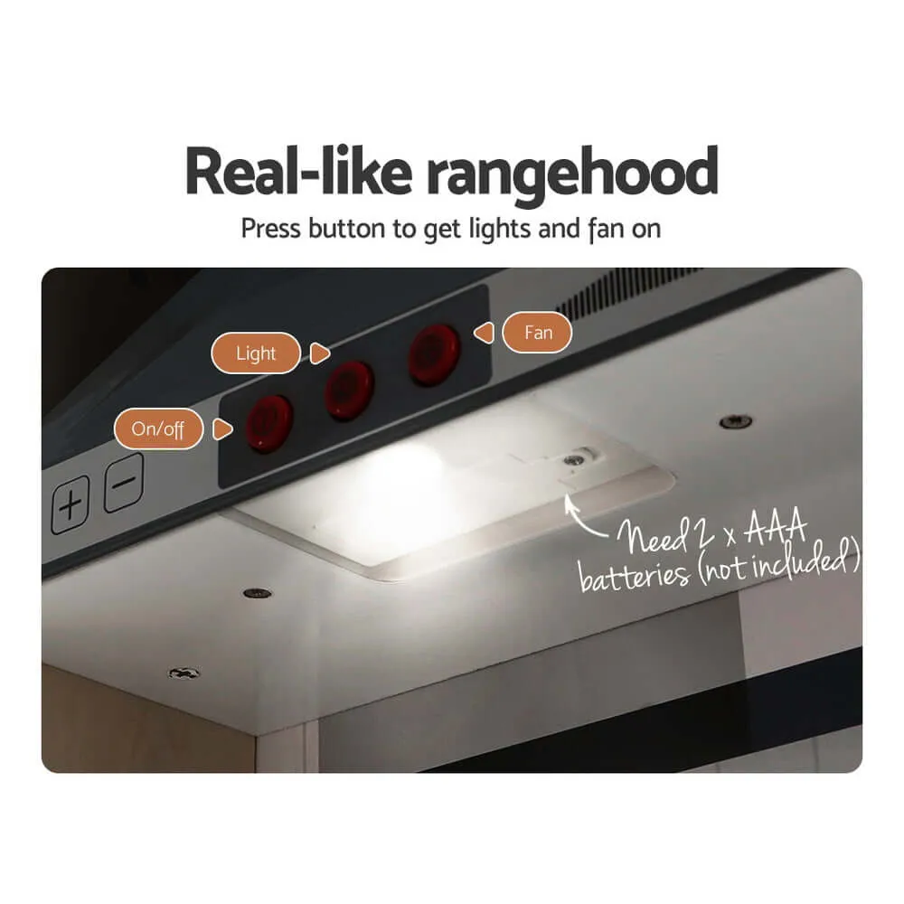 Kids Kitchen Play Set Wooden - with Rangehood