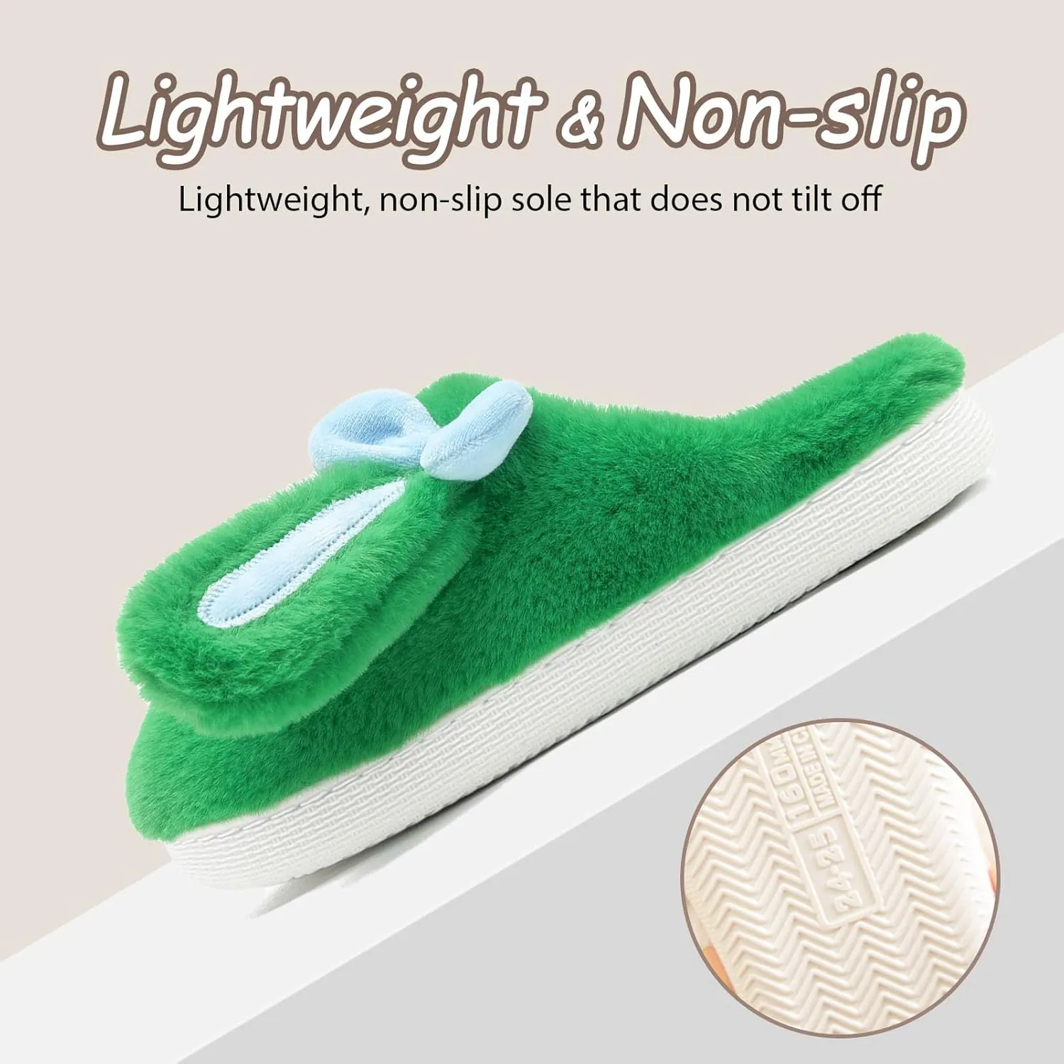 Kids Slippers Boys Girls Bunny Animal Slippers,Cute Bow Plush Funny Cartoon Rabbit Slippers,Comfy Fluffy Fuzzy Pillow Cloud Bedroom House Slippers Little/Big Kids