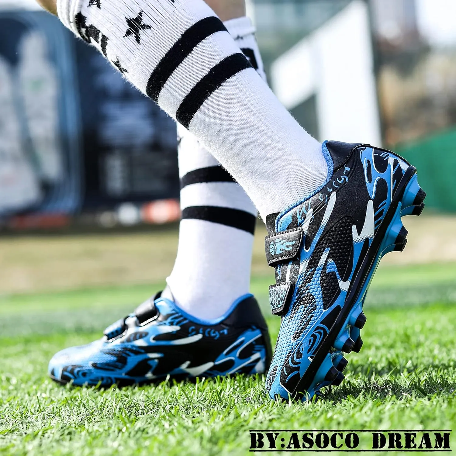 Kids Soccer Cleats Boys Girls Firm Ground Soccer Shoes Youth Professional Athletic Outdoor Football Cleats Shoes