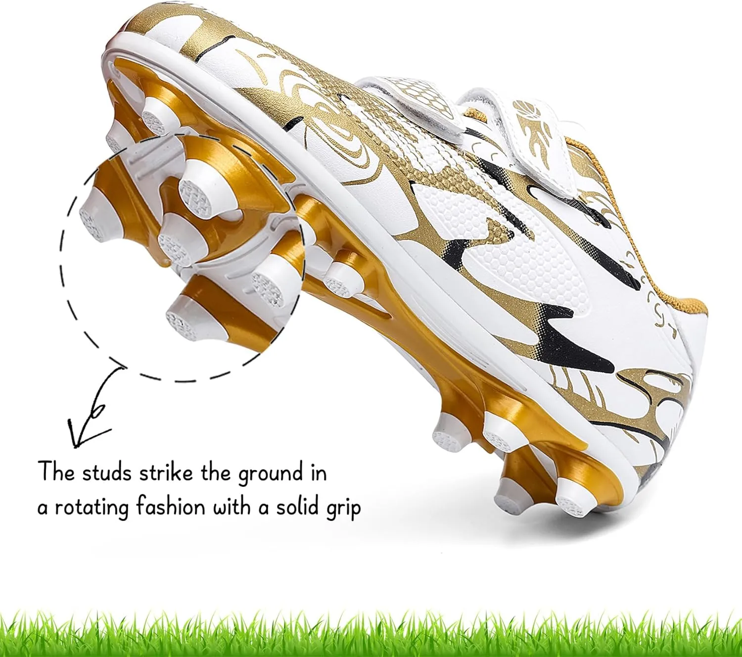 Kids Soccer Cleats Boys Girls Firm Ground Soccer Shoes Youth Professional Athletic Outdoor Football Cleats Shoes