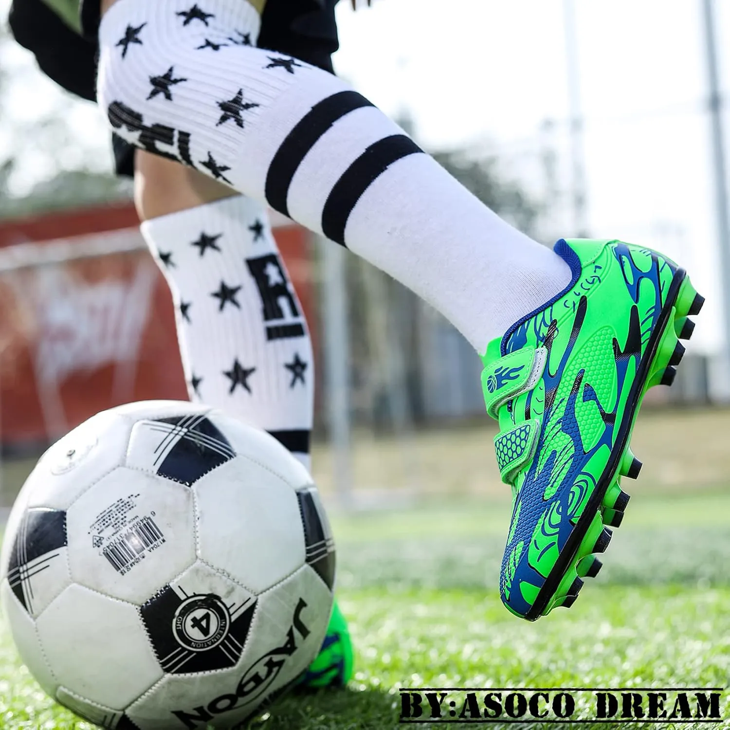 Kids Soccer Cleats Boys Girls Firm Ground Soccer Shoes Youth Professional Athletic Outdoor Football Cleats Shoes