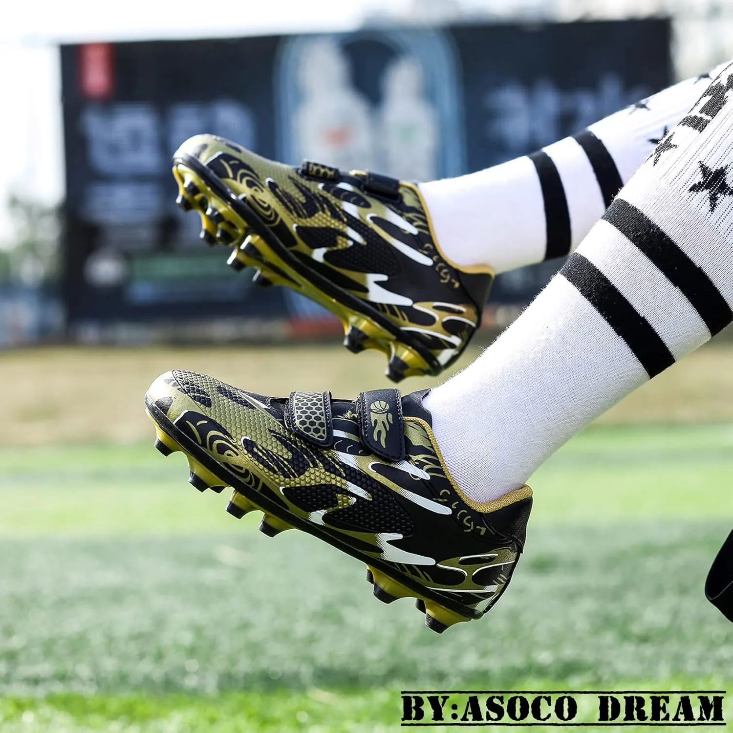 Kids Soccer Cleats Boys Girls Firm Ground Soccer Shoes Youth Professional Athletic Outdoor Football Cleats Shoes