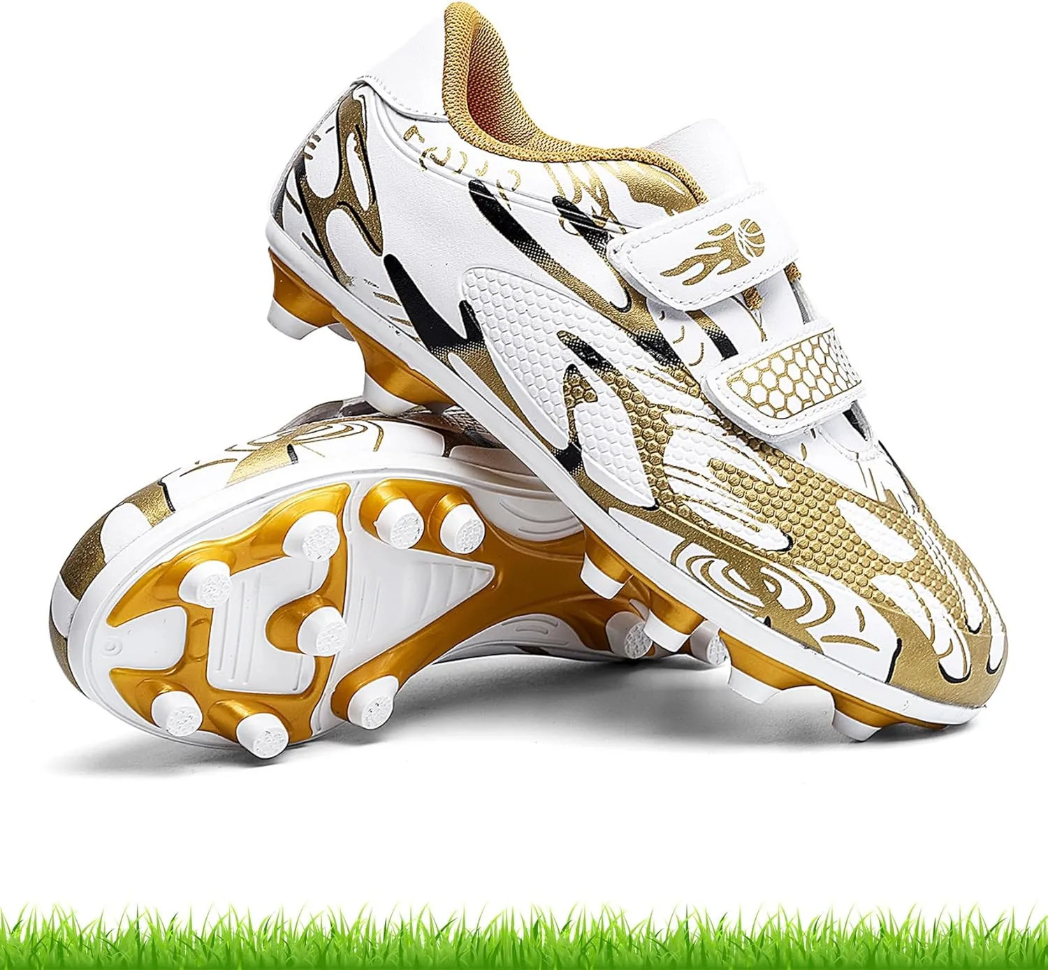 Kids Soccer Cleats Boys Girls Firm Ground Soccer Shoes Youth Professional Athletic Outdoor Football Cleats Shoes