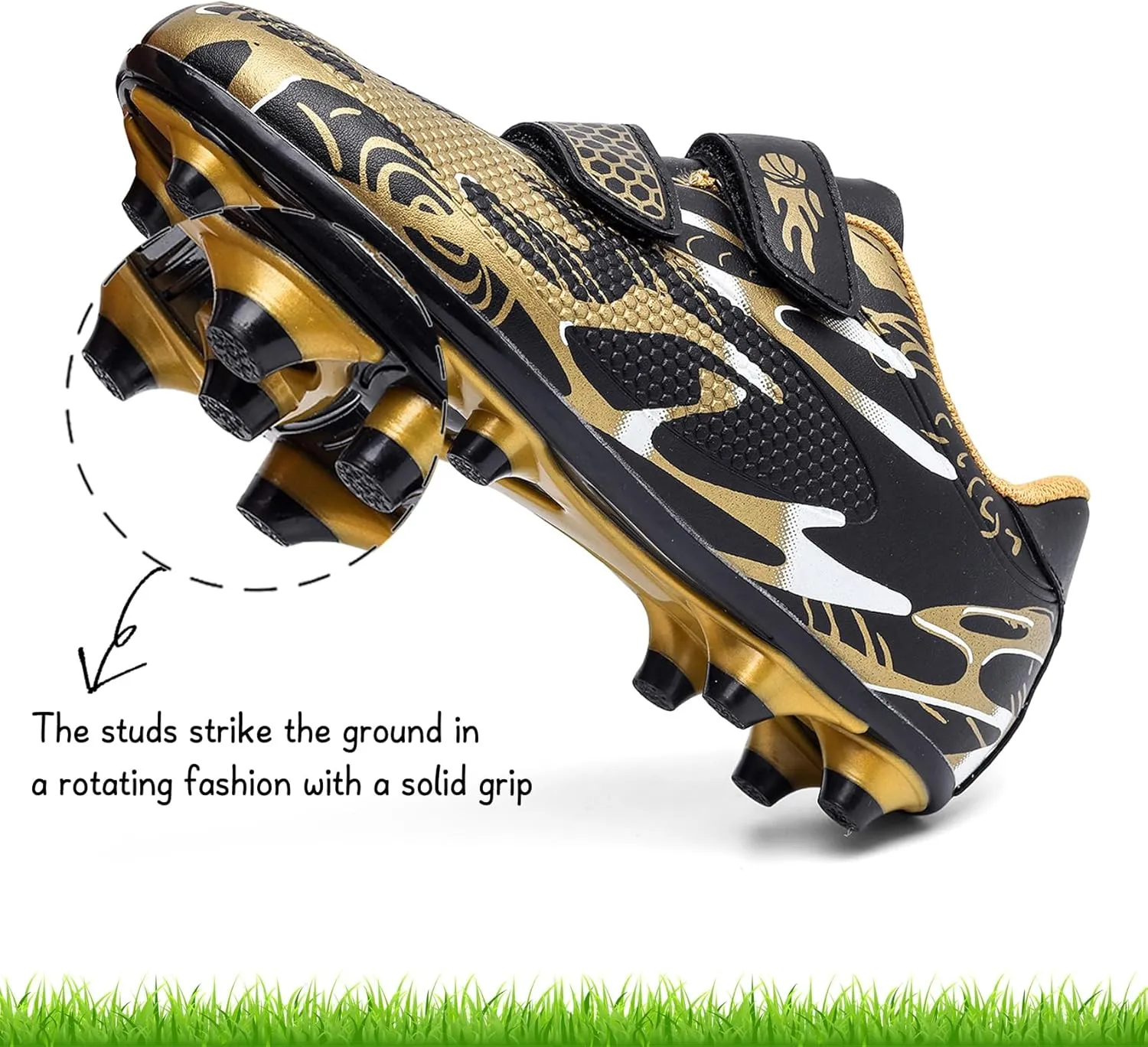 Kids Soccer Cleats Boys Girls Firm Ground Soccer Shoes Youth Professional Athletic Outdoor Football Cleats Shoes