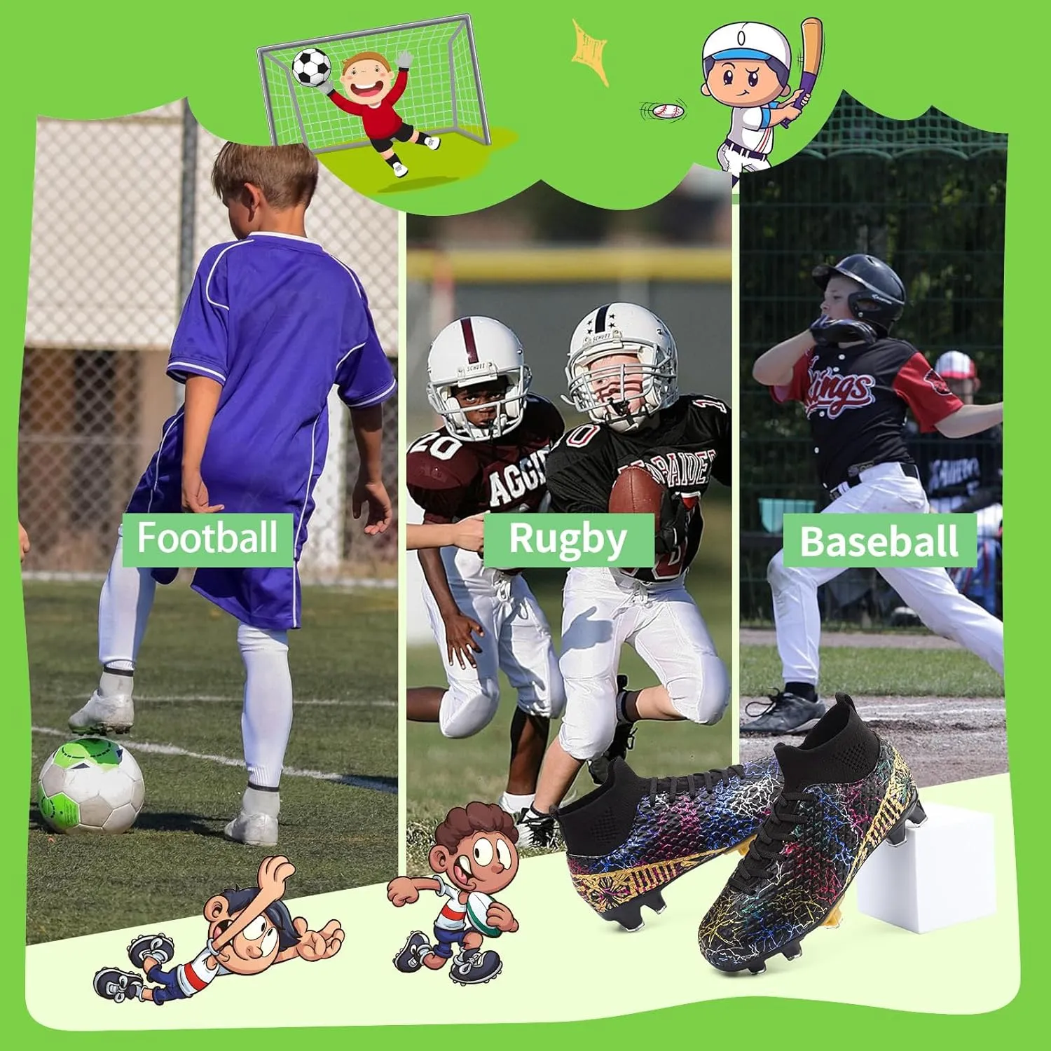 Kids Soccer Cleats Soccer Shoes for Boys Girls Football Turf Shoes Kids