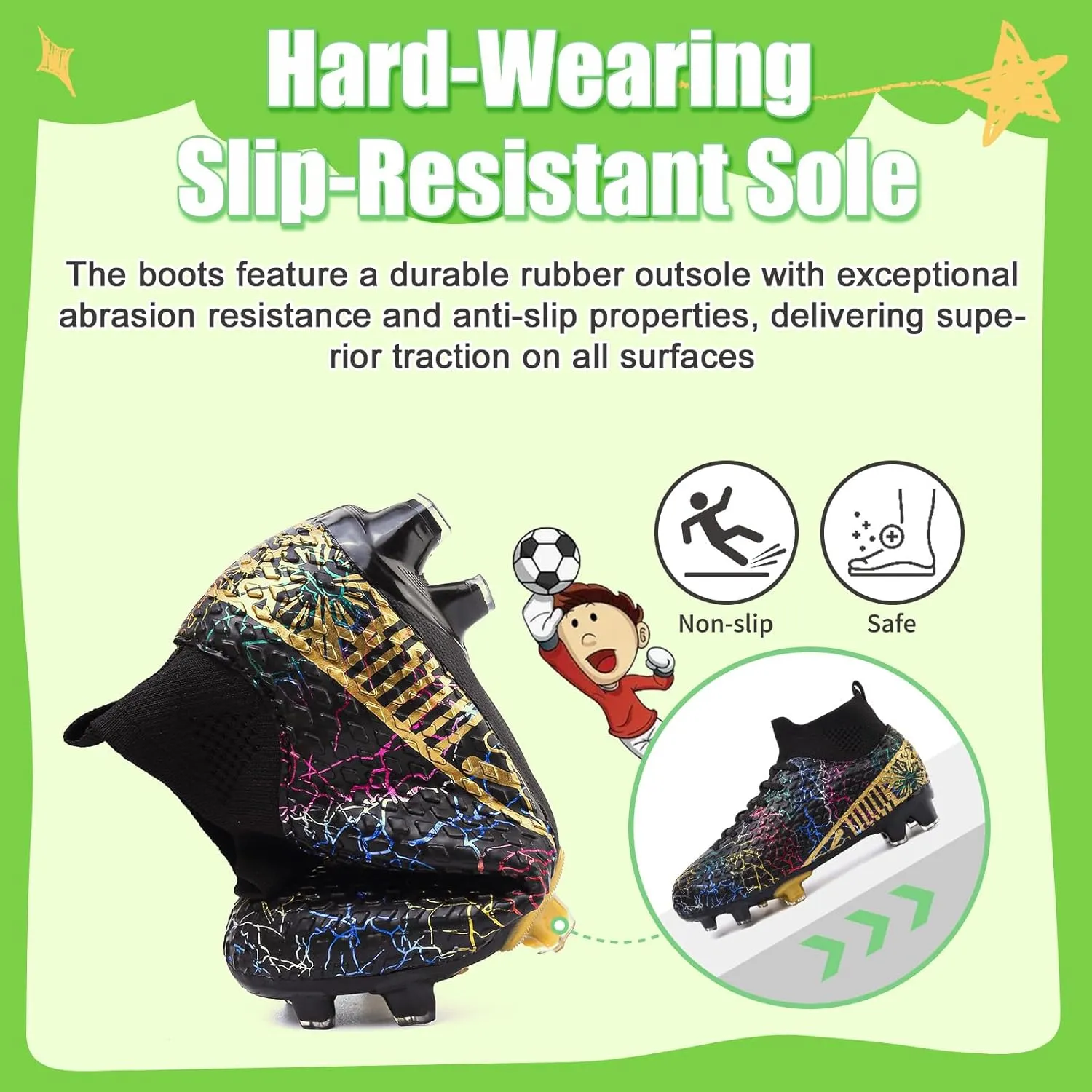 Kids Soccer Cleats Soccer Shoes for Boys Girls Football Turf Shoes Kids