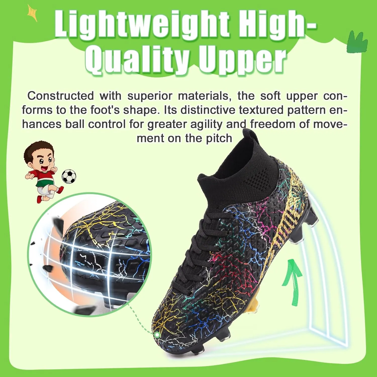 Kids Soccer Cleats Soccer Shoes for Boys Girls Football Turf Shoes Kids