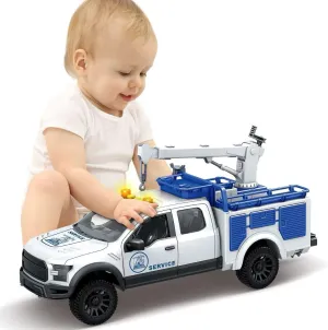 Kids Toys for 3 4 5 6 7 Year Old Boys, 15" Interactive Pickup Tow Truck Toy with Lights, Sounds, and Moving Parts, Inertial Drive Vehicle