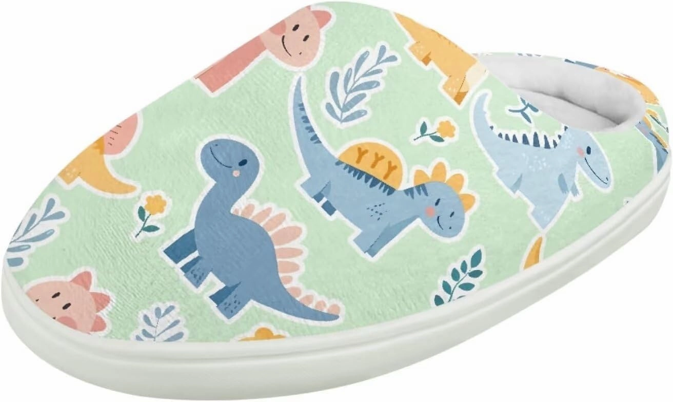Kids Cotton Slippers Winter Warm Soft Plush Slippers Non Slip Flannel Fuzzy House Shoes Indoor Shoes for Boys Girls US 9-15