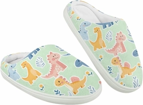Kids Cotton Slippers Winter Warm Soft Plush Slippers Non Slip Flannel Fuzzy House Shoes Indoor Shoes for Boys Girls US 9-15