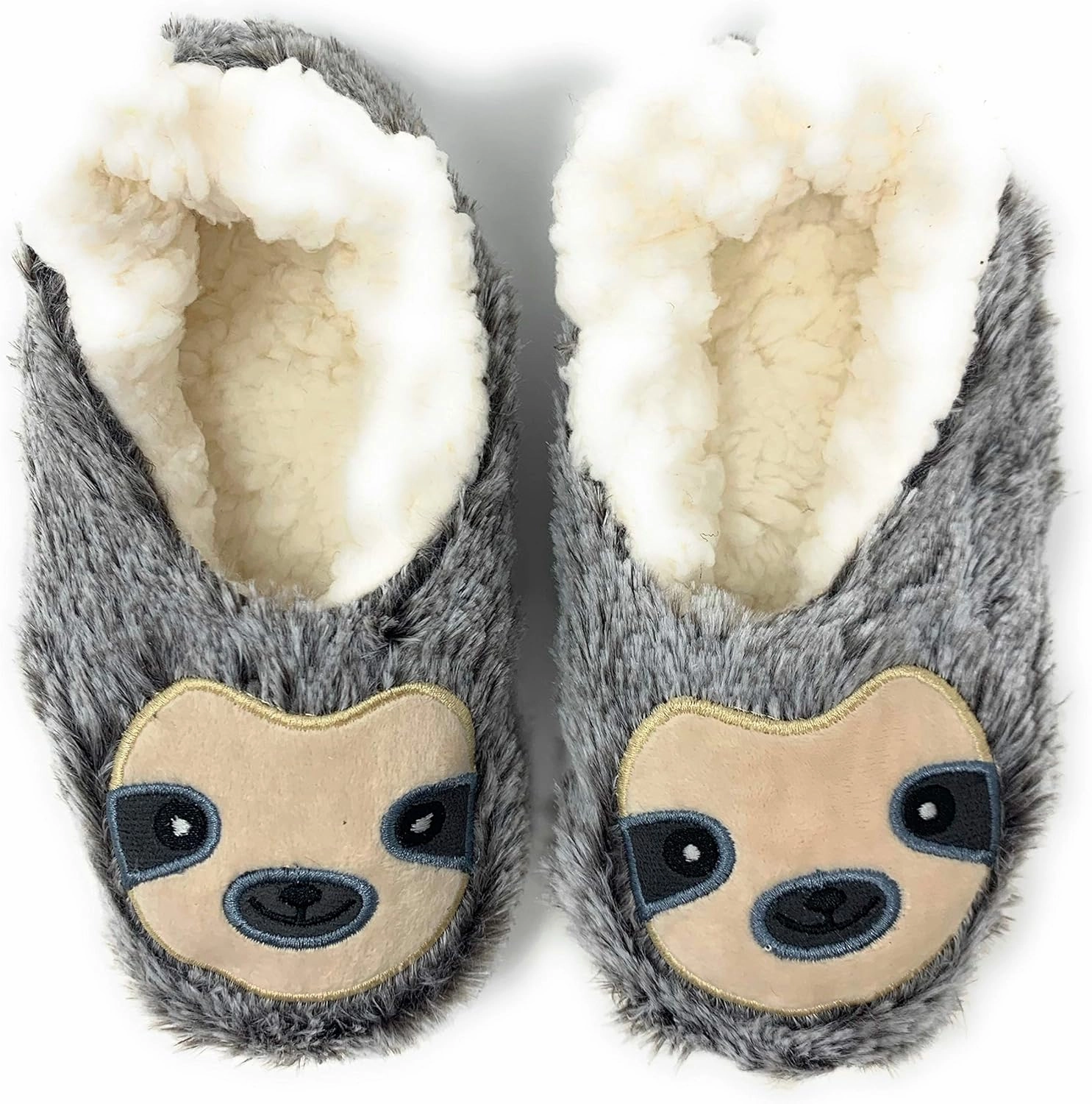 Kids Novelty Cute Plush Animal Slippers, Funny Fluffy Non-Slip House Shoes for Girls & Boys, Size 1-4