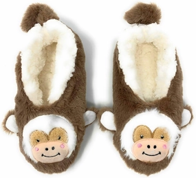 Kids Novelty Cute Plush Animal Slippers, Funny Fluffy Non-Slip House Shoes for Girls & Boys, Size 1-4