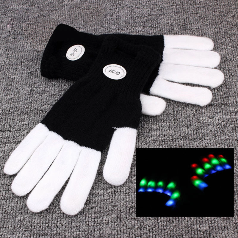 Kids Rave Flash Glowing  Glove Up Finger Party Decor