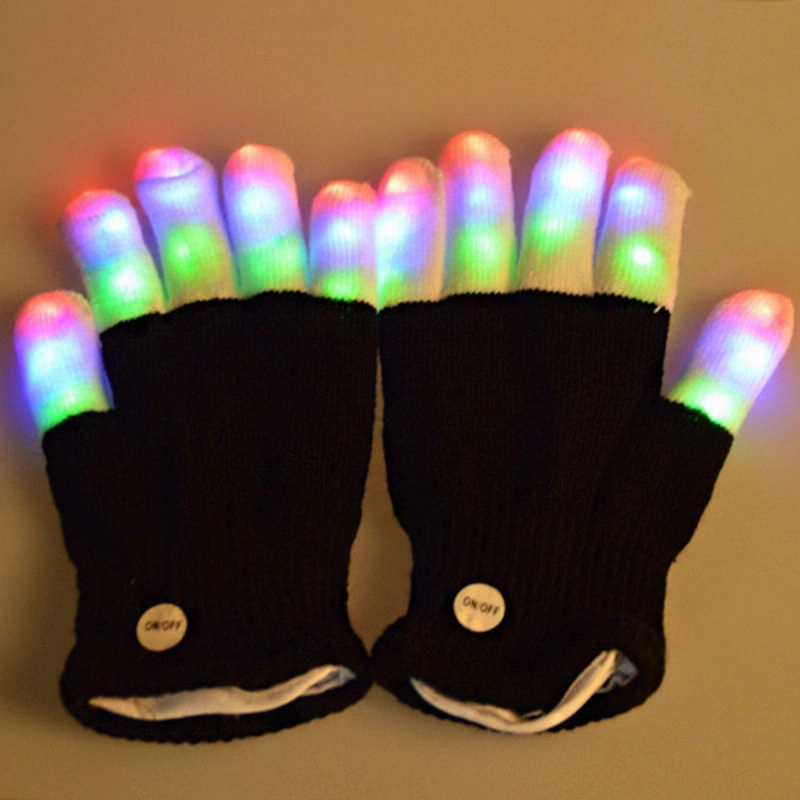 Kids Rave Flash Glowing  Glove Up Finger Party Decor