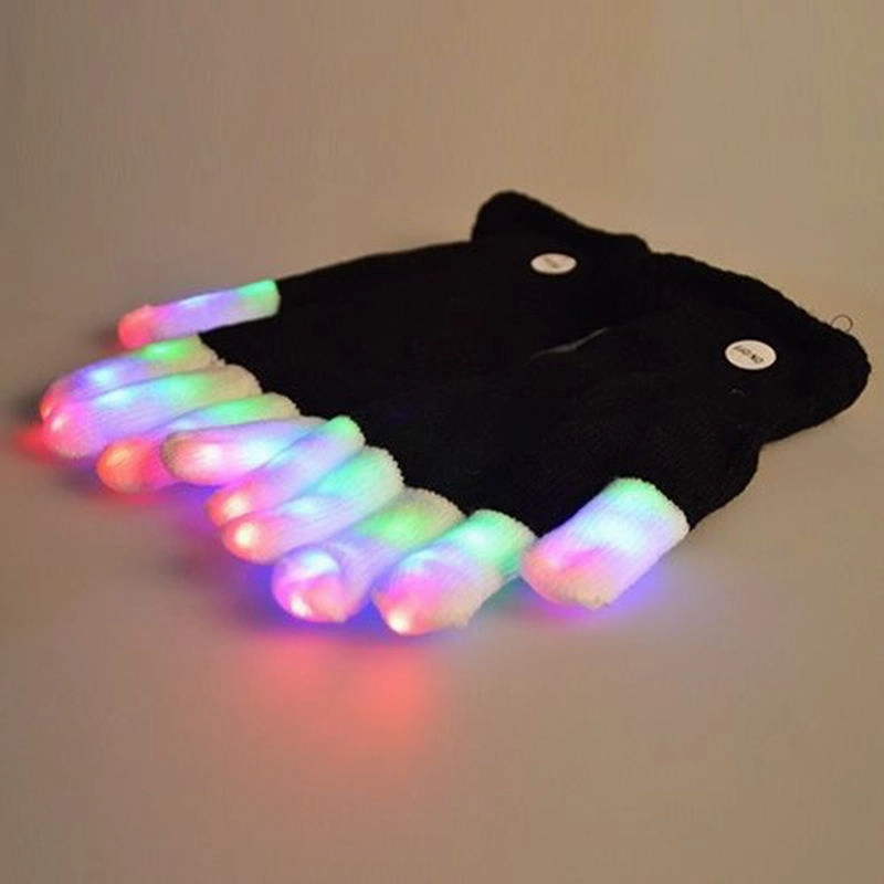Kids Rave Flash Glowing  Glove Up Finger Party Decor