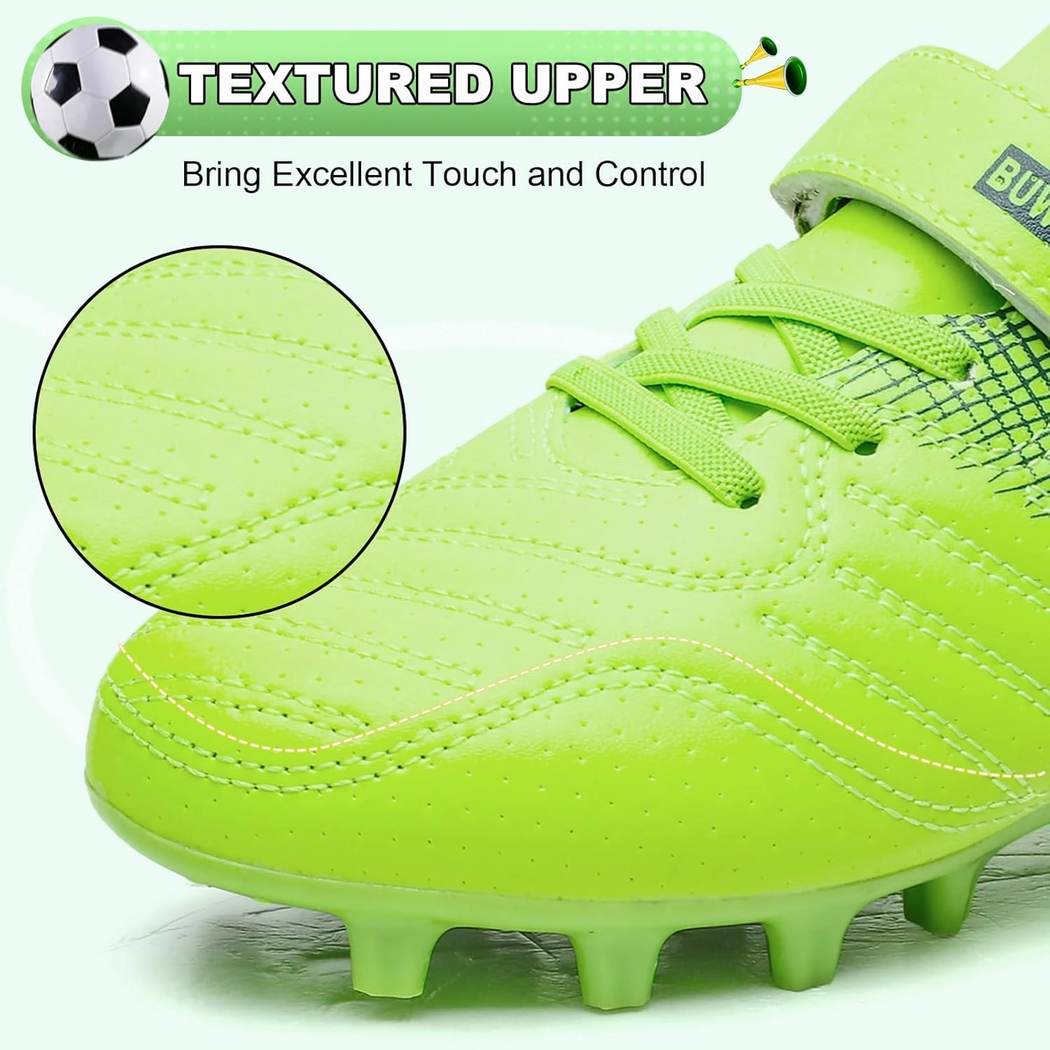 Kids Soccer Cleats Boys Girls Athletic Outdoor Firm Ground Youth Football Shoes(Little Kid/Big Kid)