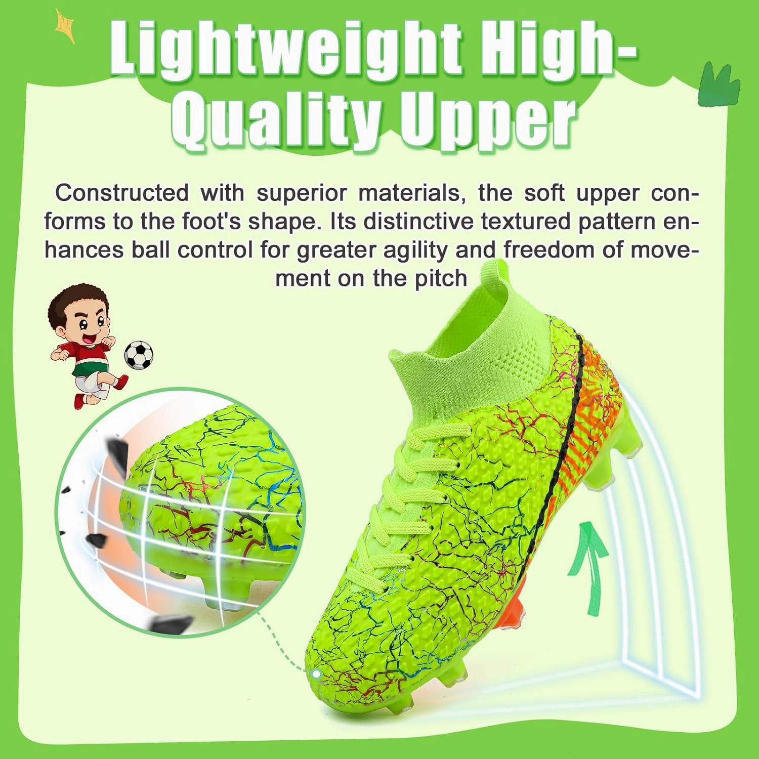 Kids Soccer Cleats Soccer Shoes for Boys Girls Football Turf Shoes Kids