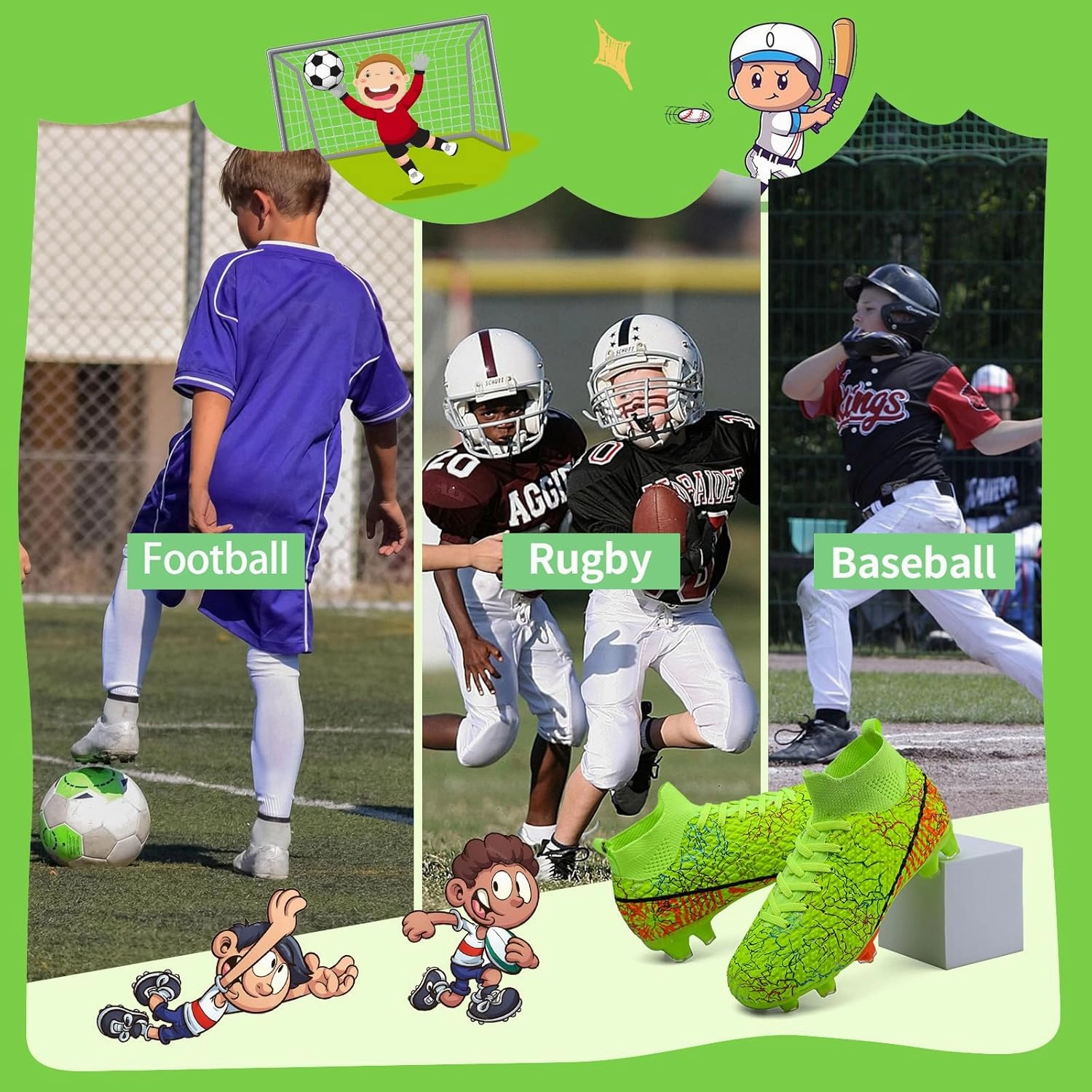 Kids Soccer Cleats Soccer Shoes for Boys Girls Football Turf Shoes Kids