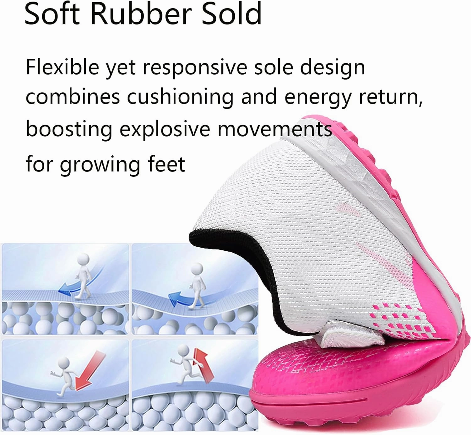 Kids Turf Soccer Shoes Boys Girls Youth Indoor Outdoor Soccer Cleats Football Shoes (Toddler/Little Kid/Big Kid)