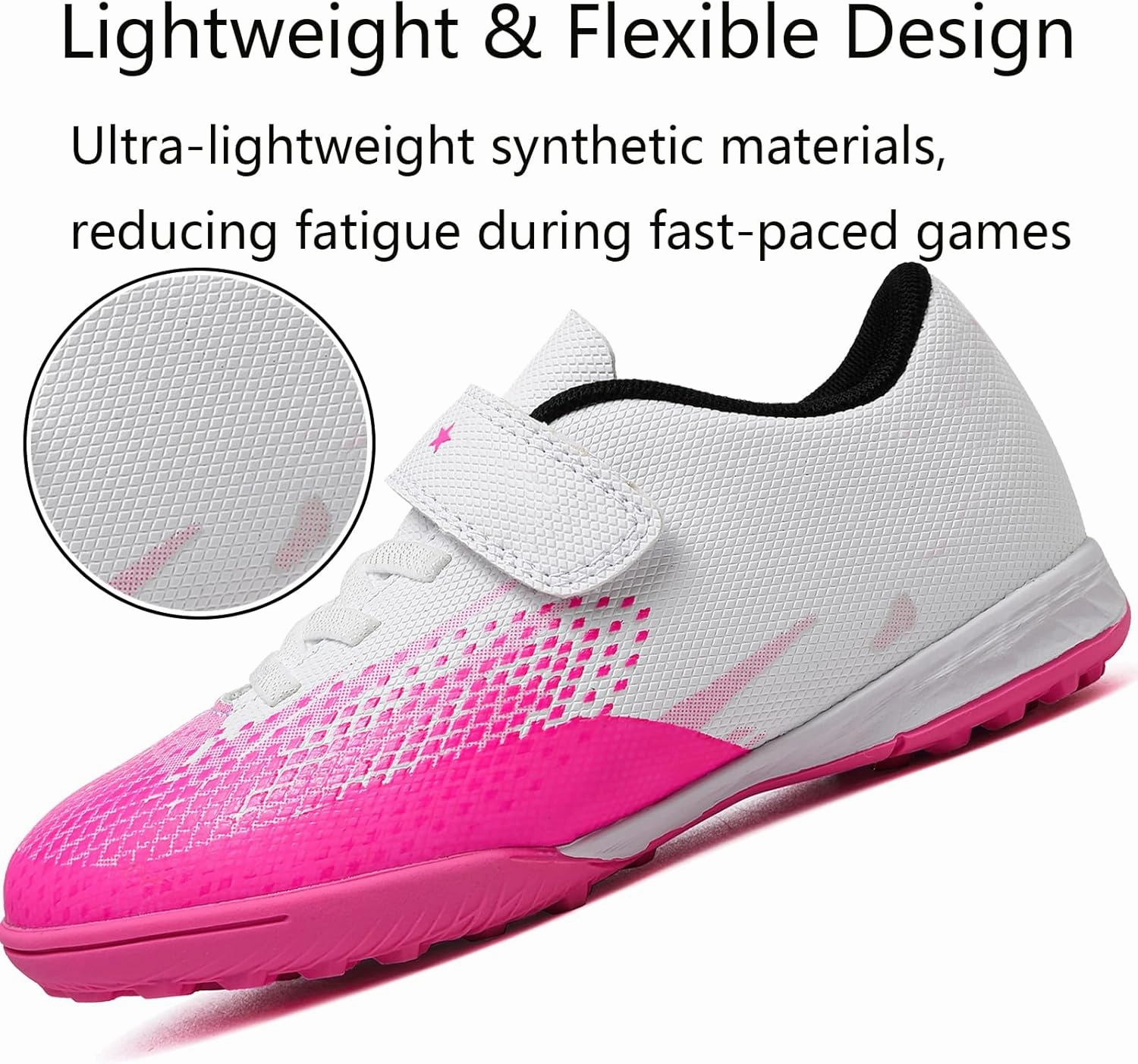 Kids Turf Soccer Shoes Boys Girls Youth Indoor Outdoor Soccer Cleats Football Shoes (Toddler/Little Kid/Big Kid)