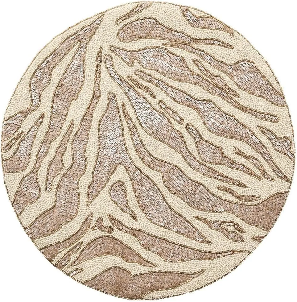 Kim Seybert Tiger Placemats in Natural & Brown, Set of 2