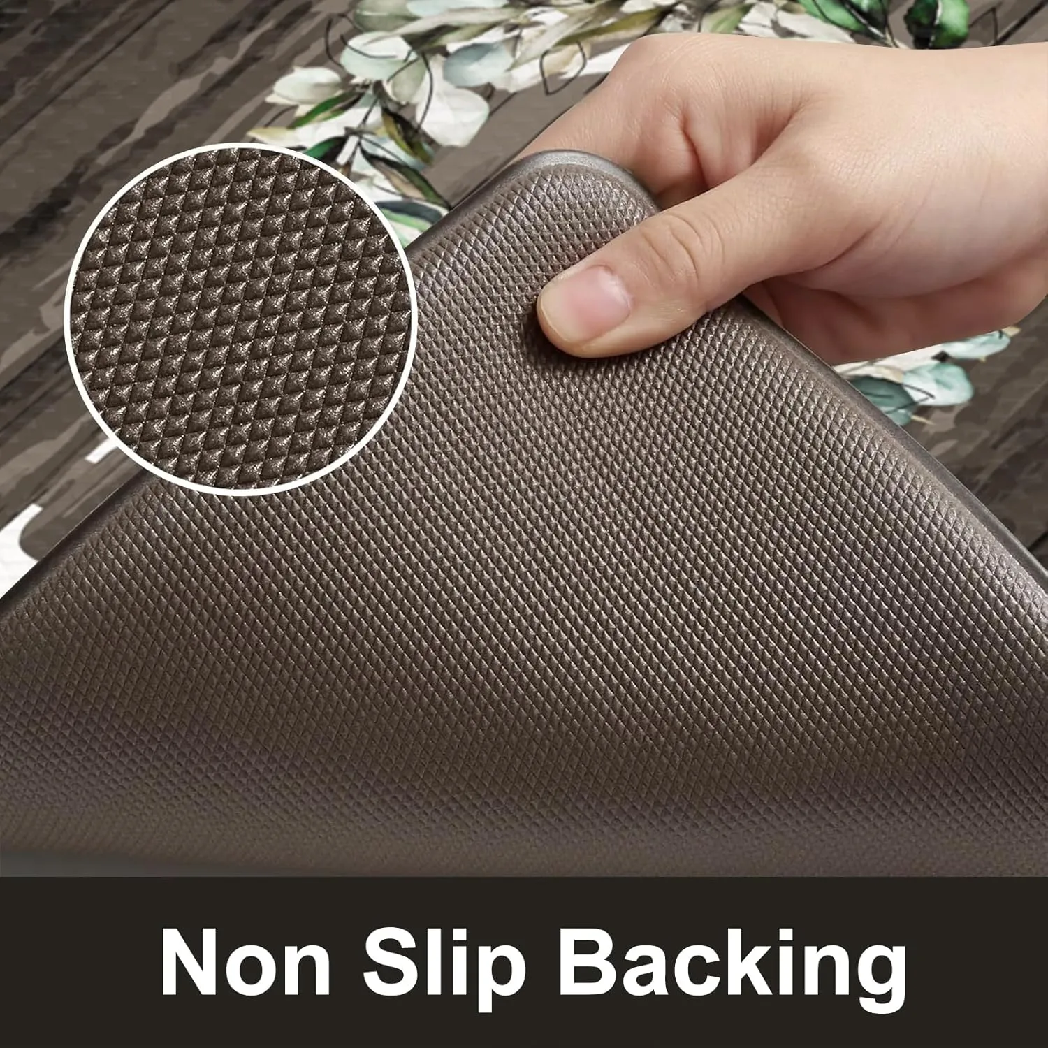 KIMODE Kitchen Mats,Anti Fatigue Kitchen Rugs Sets of 2, Non Slip Waterproof Kitchen Floor Mats, Ergonomic Cushioned Comfort Standing Mat for Home,Laundry, Office,Sink,Desk