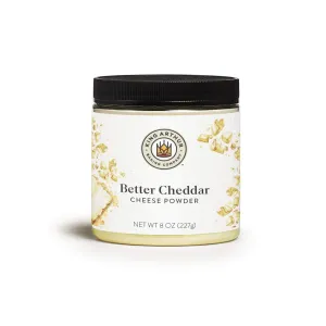 King Arthur Better Cheddar Cheese Powder: Premium Sharp Cheddar Flavor for Popcorn, Pasta, and More - Versatile Cooking Ingredient in 8 oz Reusable Jar - Elevate Your Dishes with Rich, Authentic Taste