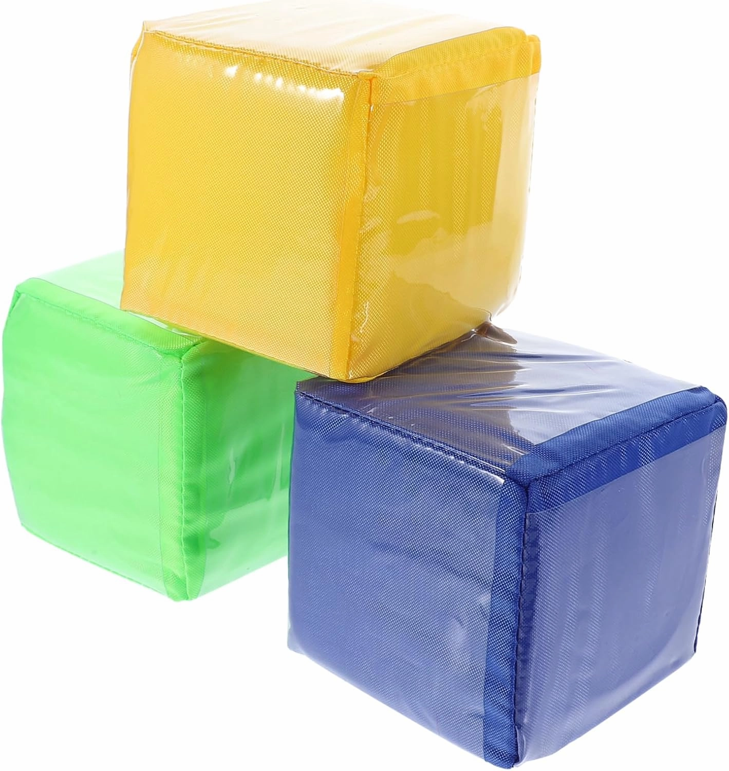 Kisangel 3PCS Learning Pocket Dice Transparent Insert Cubes for Classroom Education Game Dice for Teaching Language Math Creative Activities