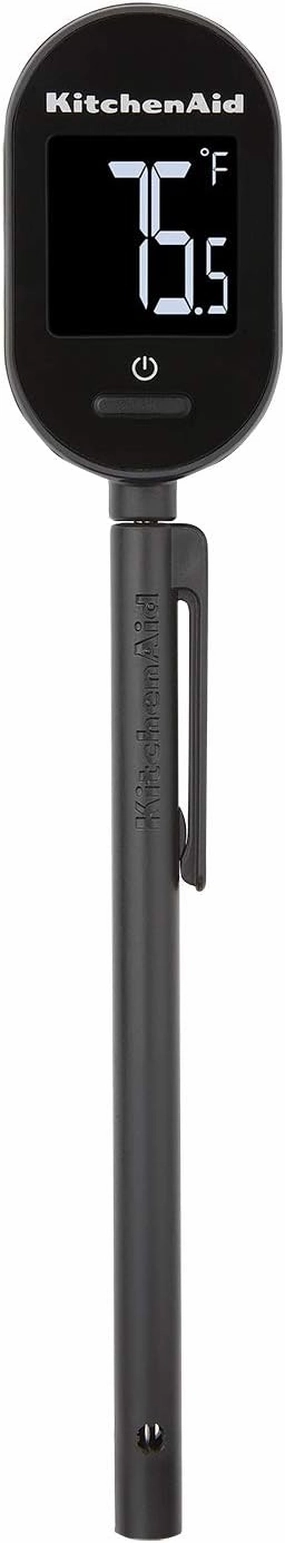 KitchenAid KQ910 Backlit Instant Read Digital Food Kitchen Grill Thermometer, Meat, and Cooking Wireless Thermometerer, Black