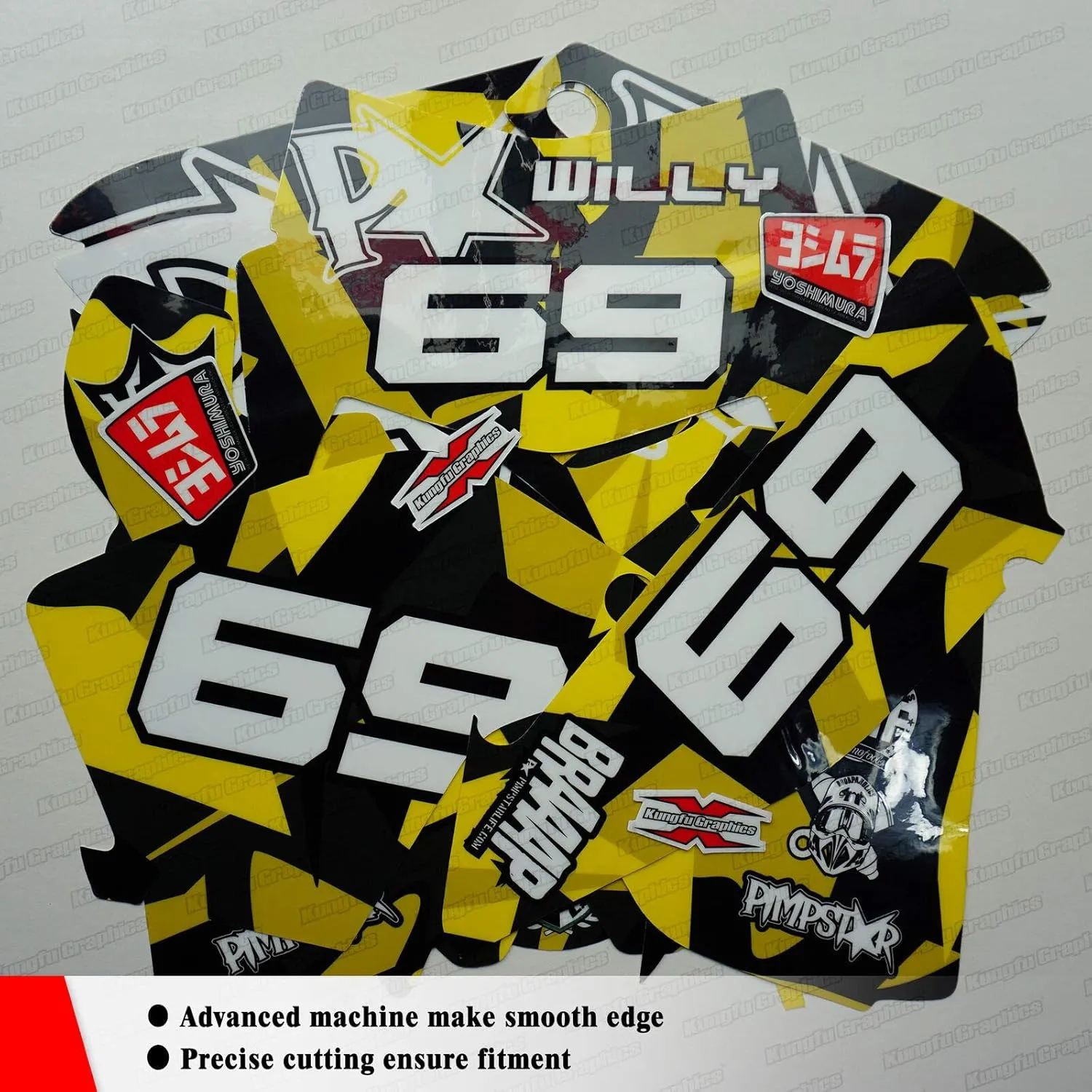 Kungfu Graphics Decal Kit for Surron Sur-Ron Light Bee X LBX, for Segway X160 X260, with DNM Fork Off-Road Motorcycle Dirt eBike, SRX17N030-KO
