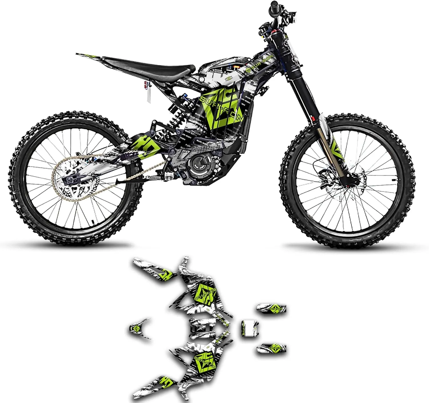 Kungfu Graphics Decal Kit for Surron Sur-Ron Light Bee X LBX, for Segway X160 X260, with DNM Fork Off-Road Motorcycle Dirt eBike, SRX17N030-KO
